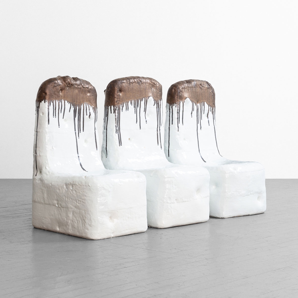 Hun-Chung Lee, Unique Glazed Ceramic Three Piece Sofa, 2021