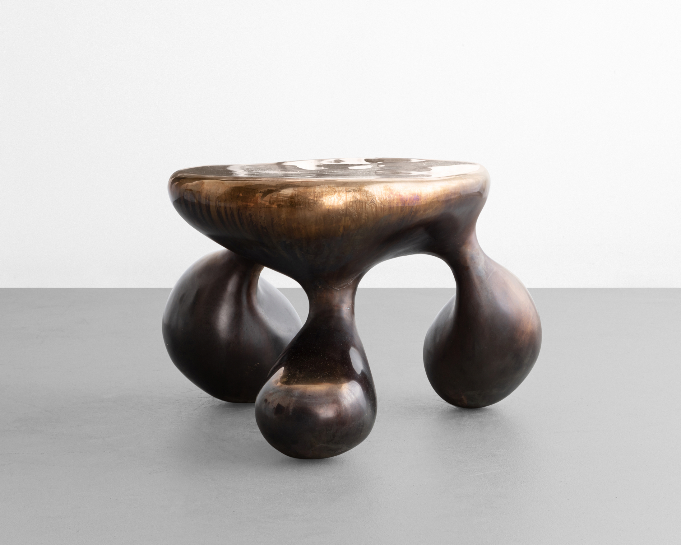 Rogan Gregory, Unique Small Bronze Coffee Table/Stool, 2021