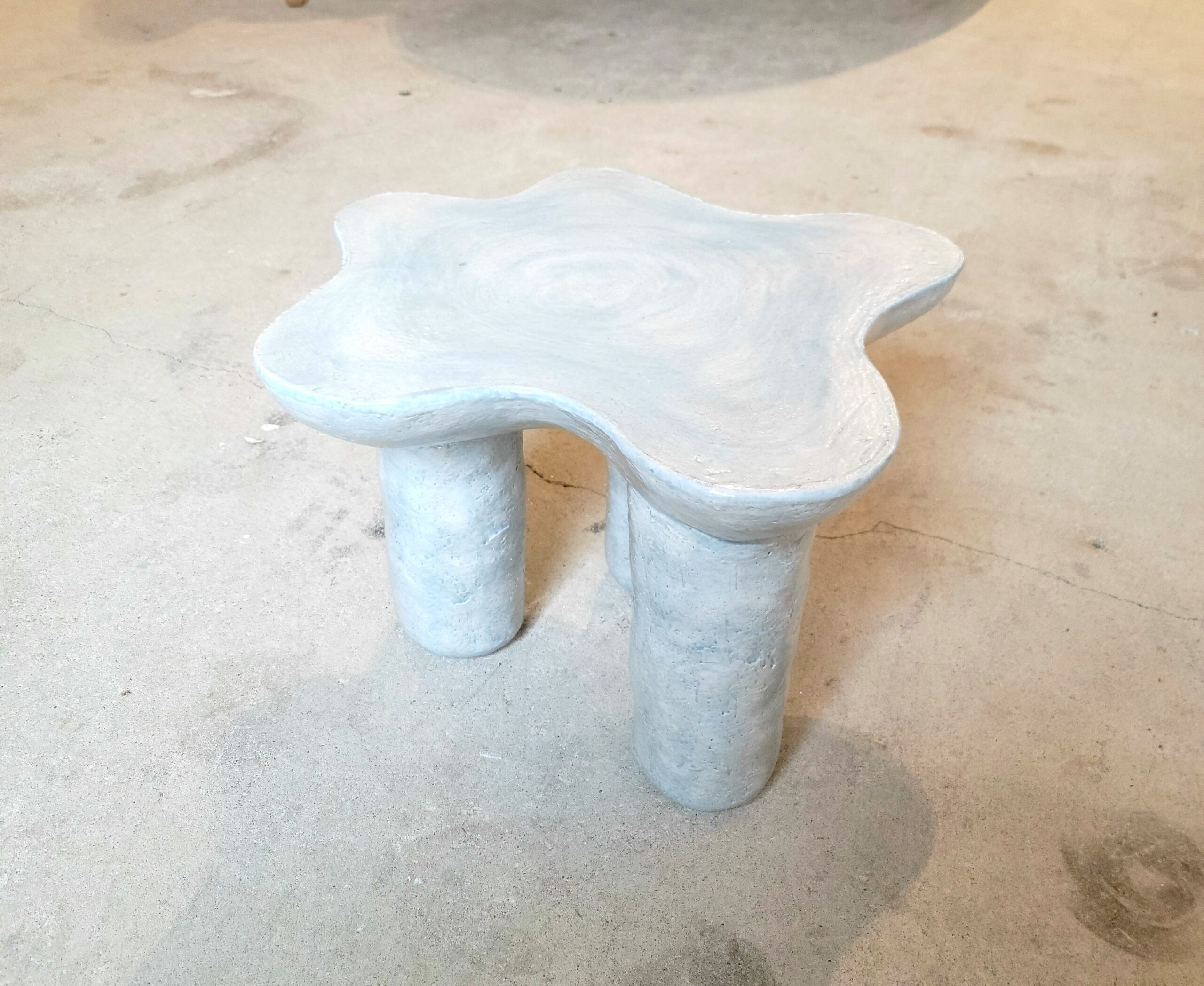 River Valadez, Pastel Blue Side Table, 2023