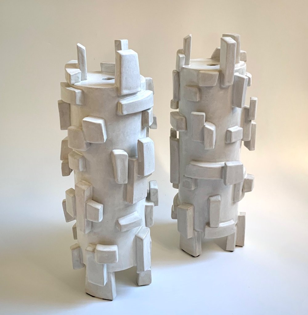 Colleen Carlson, Mondrian Lamp Base – White, 2023